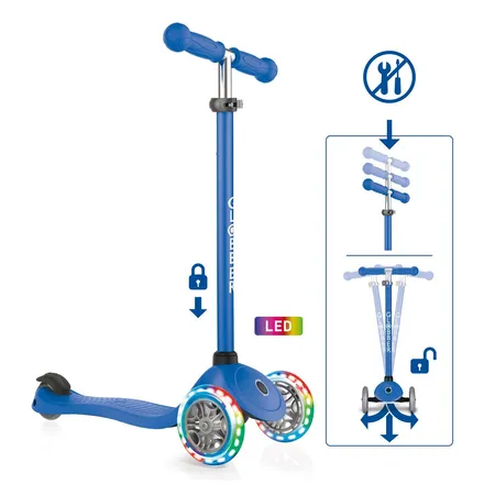 Authentic Sports Globber Primo Lights dunkelblau, mit Leuchtrollen
