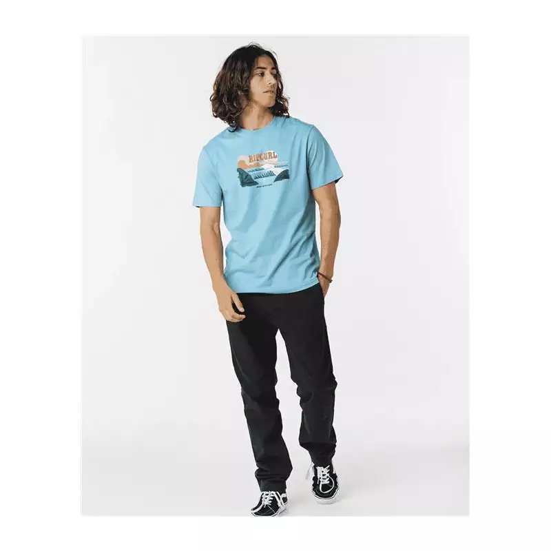 Teeshirt RIPCURL Horizon Front Print Sstee Dusty Blue M