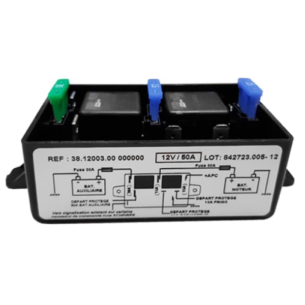 Coupleur séparateur de batteries avec relais frigo