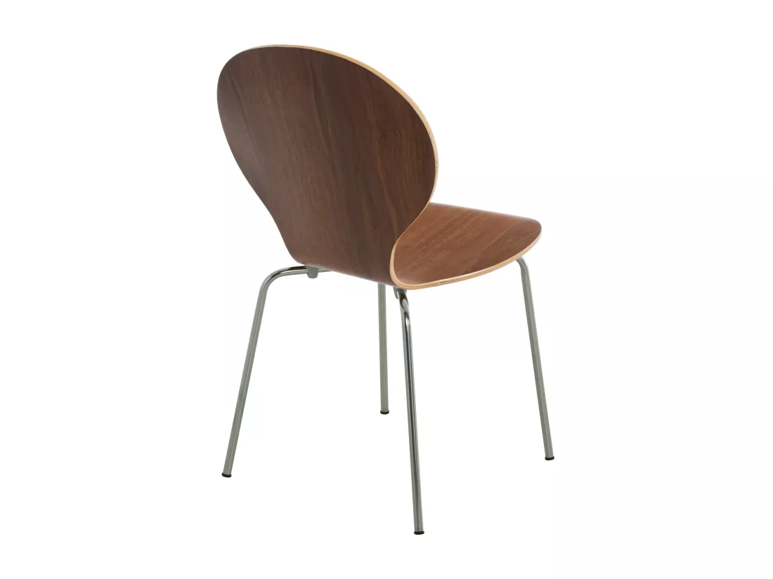 Lot de 8 Chaise de conférence - Bois & Nature - Noyer - DIEGO