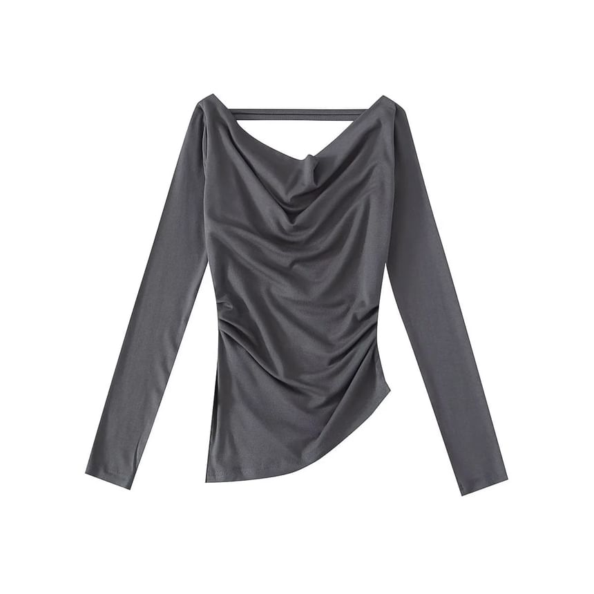 Asiris - T-shirt met lange mouwen en koude schouders