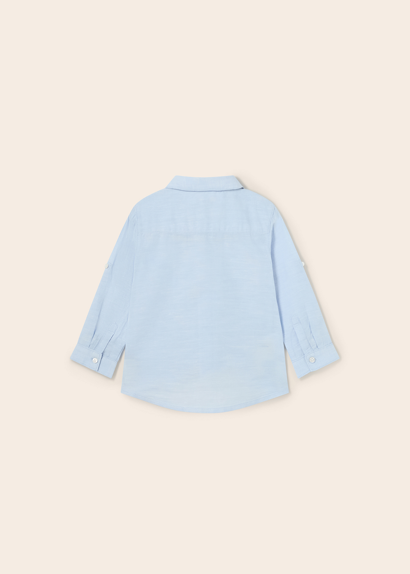 camisa básica de linho para bebê