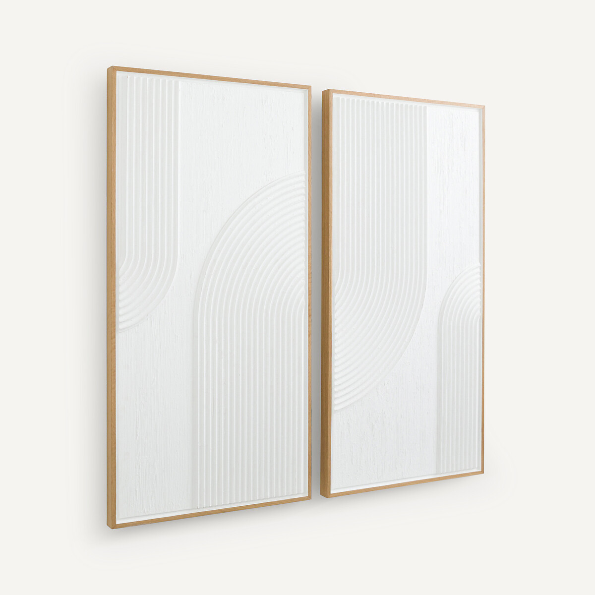 AM.PM<br>Conjunto de 2 decorações de parede texturizadas, Flavior