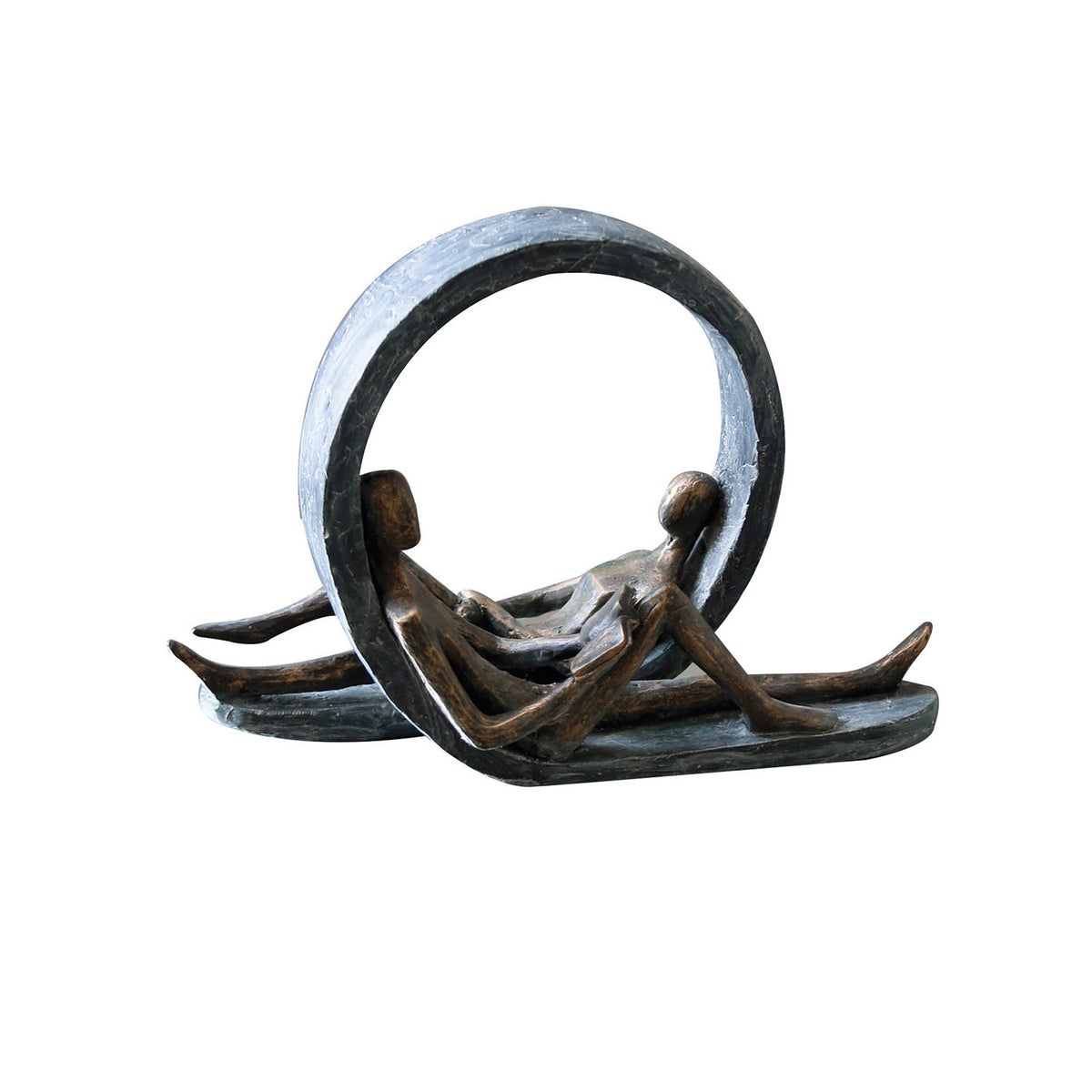 Sculptuur GILDE Decoratie Hoogte 22cm Breedte 29,5cm bronskleurig, grijs kunsthars