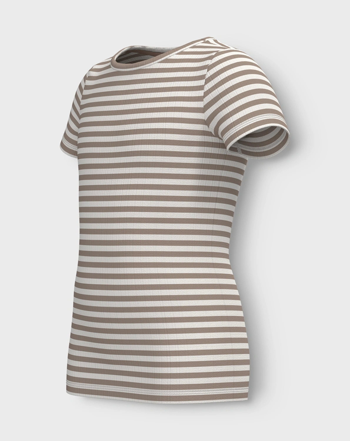 T-Shirt NKFSURAJA STRIPES in mocha meringue