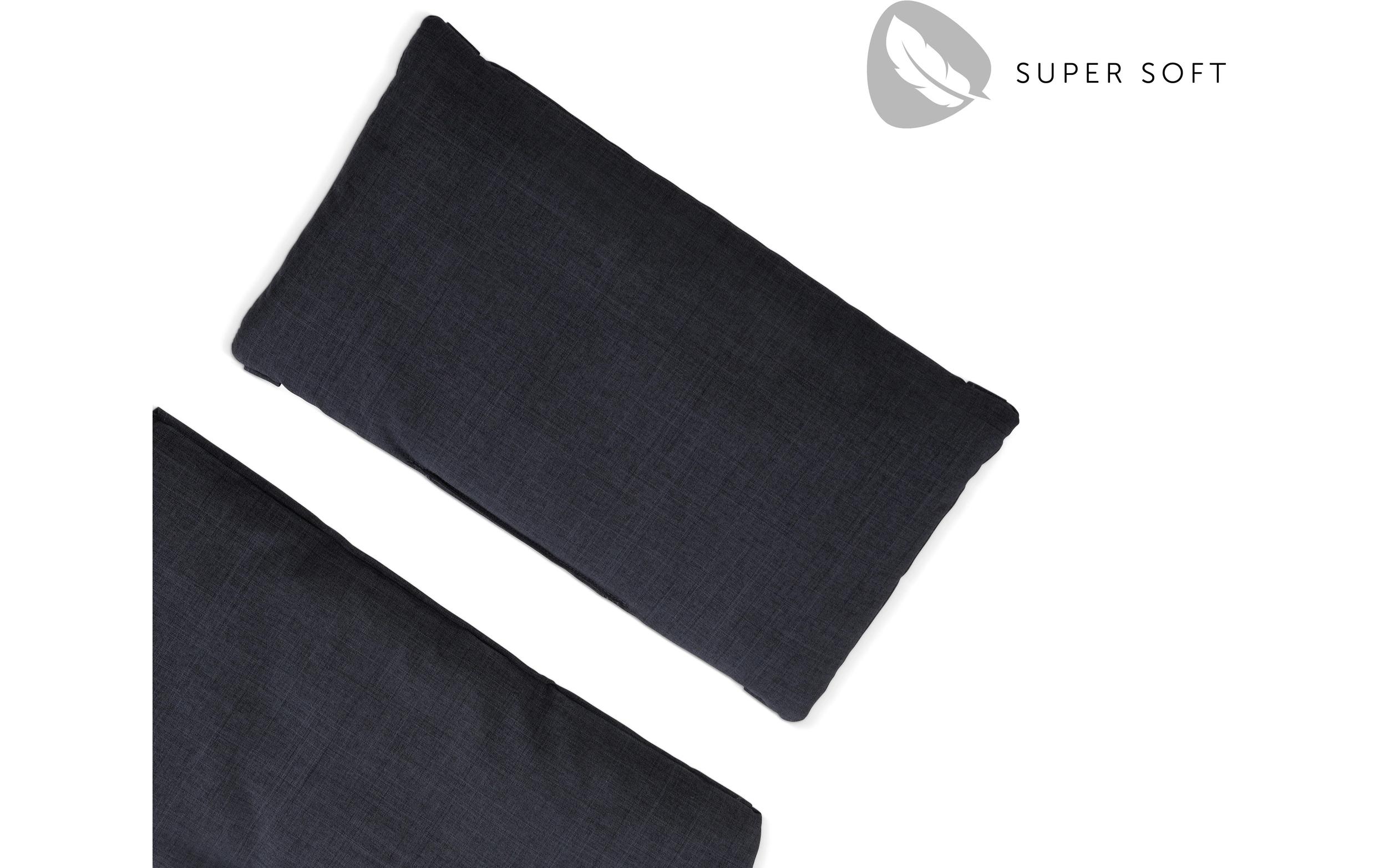 Sitzkissen Deluxe Melange CharcoalKissen-Set für Hauck Holzhochstühle