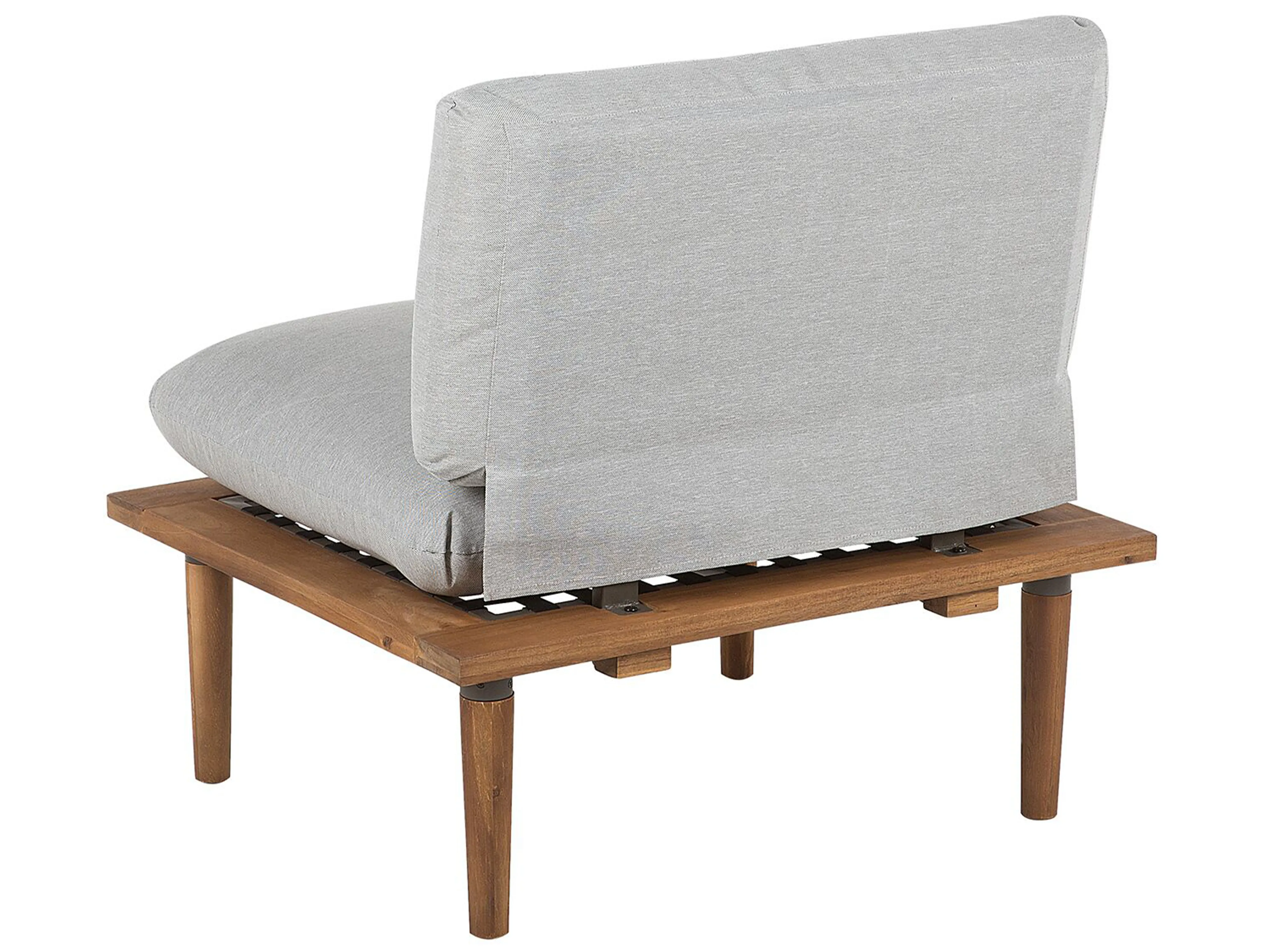 Loungeset met tafel 4-zits FRASCATI modulair Gecertificeerd acaciahout Lichtgrijs