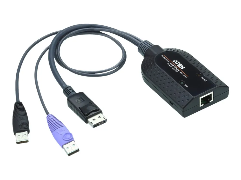 ATEN KA7189-AX - Adapter til tastatur/ video / mus (KVM) - USB, DisplayPort (han) til RJ-45 (hun)
