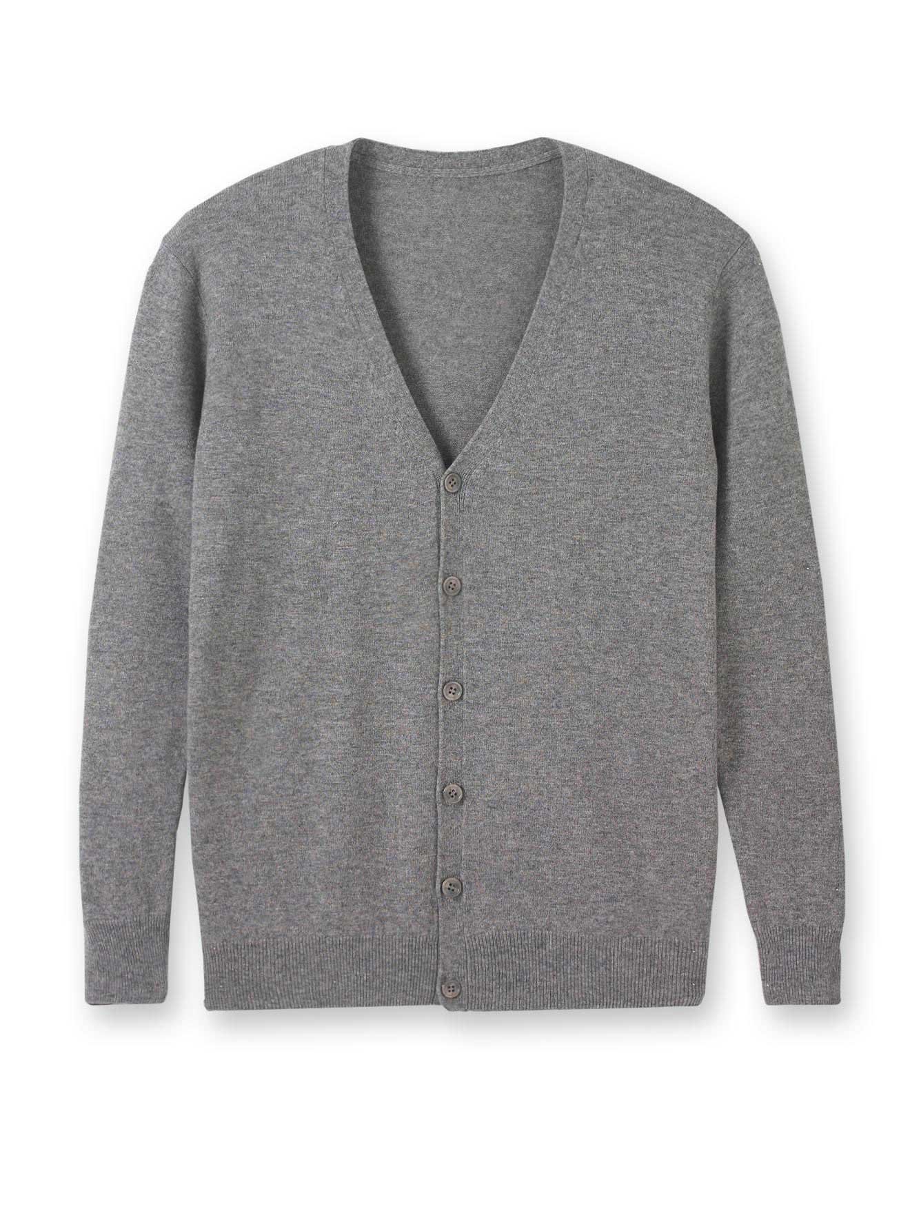Gilet boutonné laine et cachemire