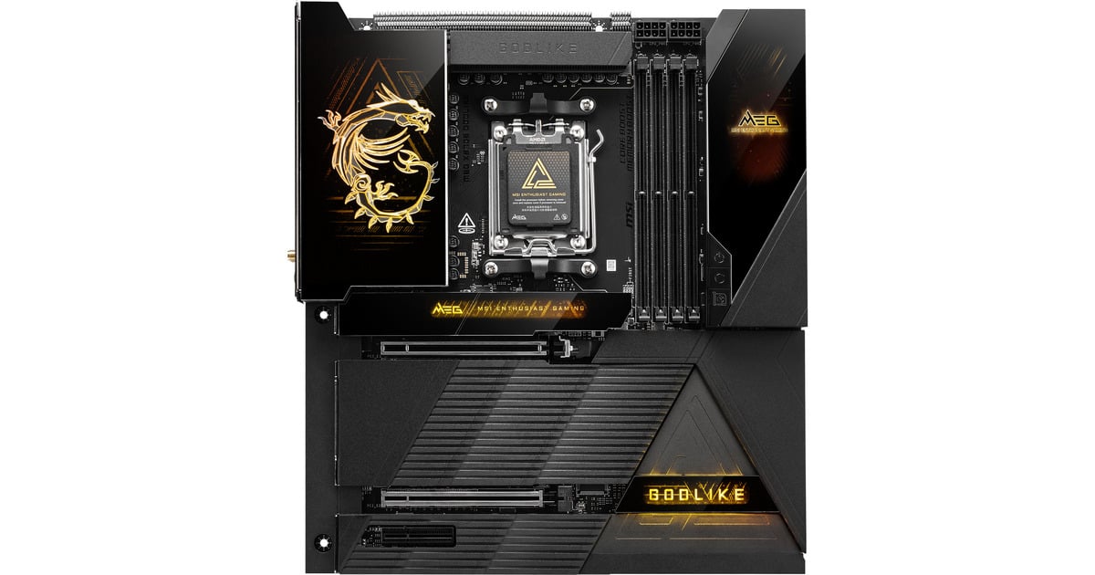 MSIMEG X870E GODLIKE socket AM5 moederbord  (5Gb-LAN, 10Gb-LAN, WLAN, BT, Sound, ATX)