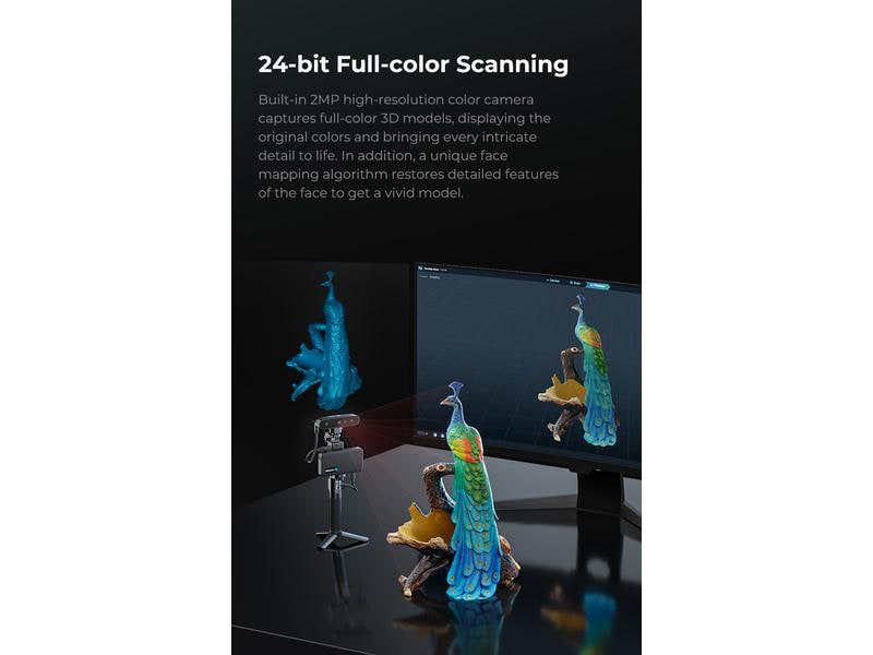 Creality 3D-Scanner CR-Scan Ferret Pro, WiFi Hochpräziser und kompakter 3D-Scanner, der mühelos Objekte mit einer Präzision von 0.1 mm erfasst