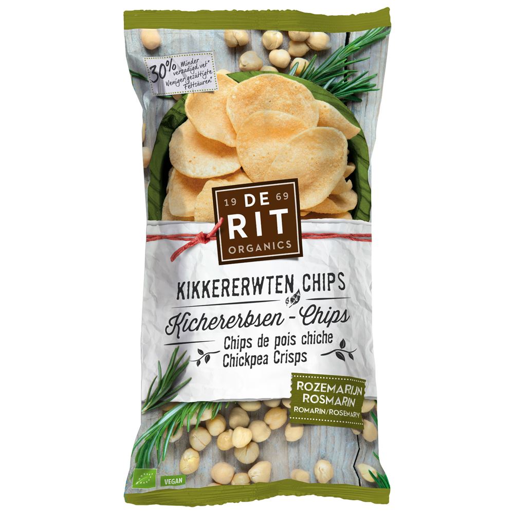 DE RIT Kichererbsen-Chips<br>75 g, Beutel, Rosmarin Bio