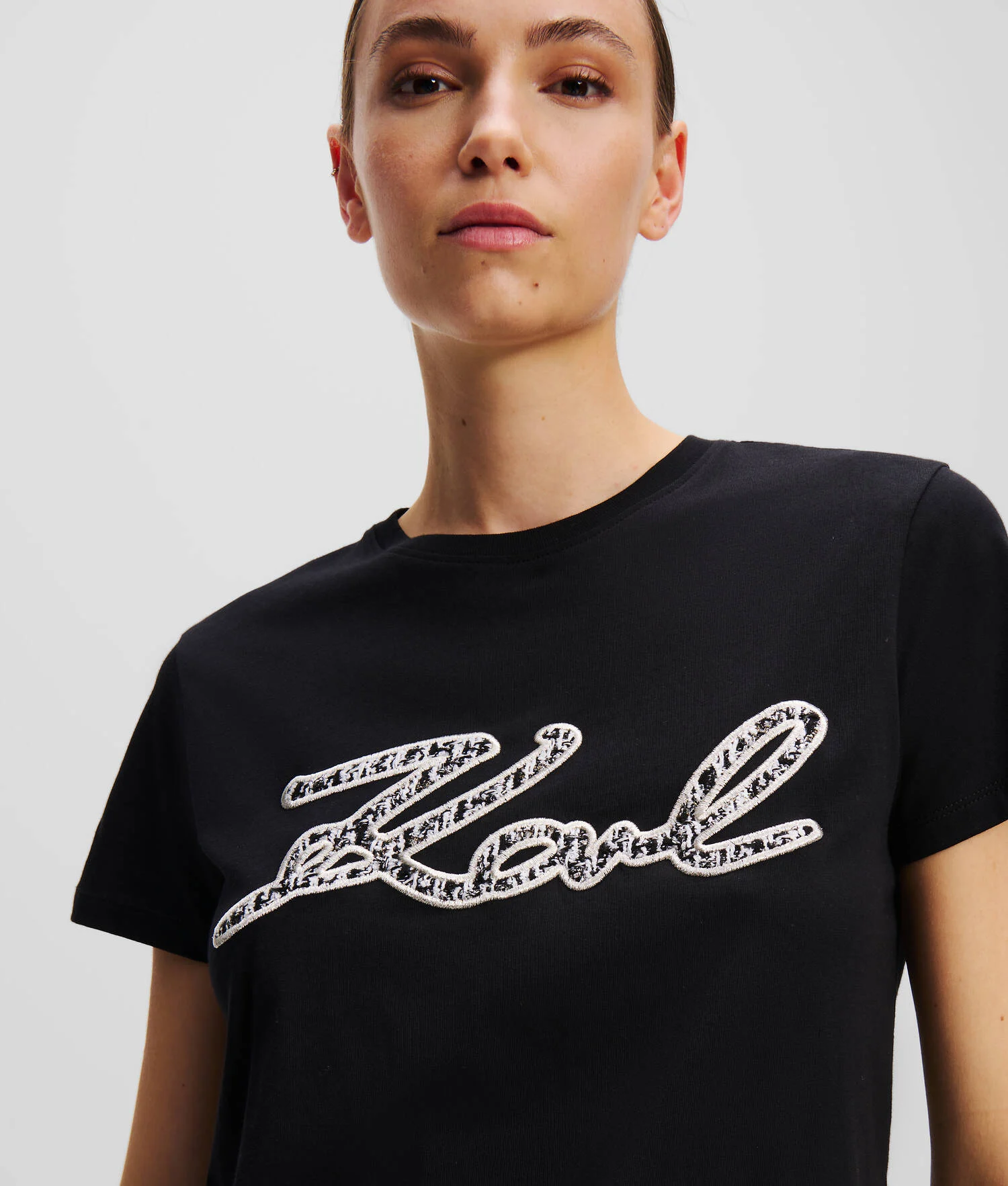 T-SHIRT EN BOUCLÉ KARL SIGNATURE