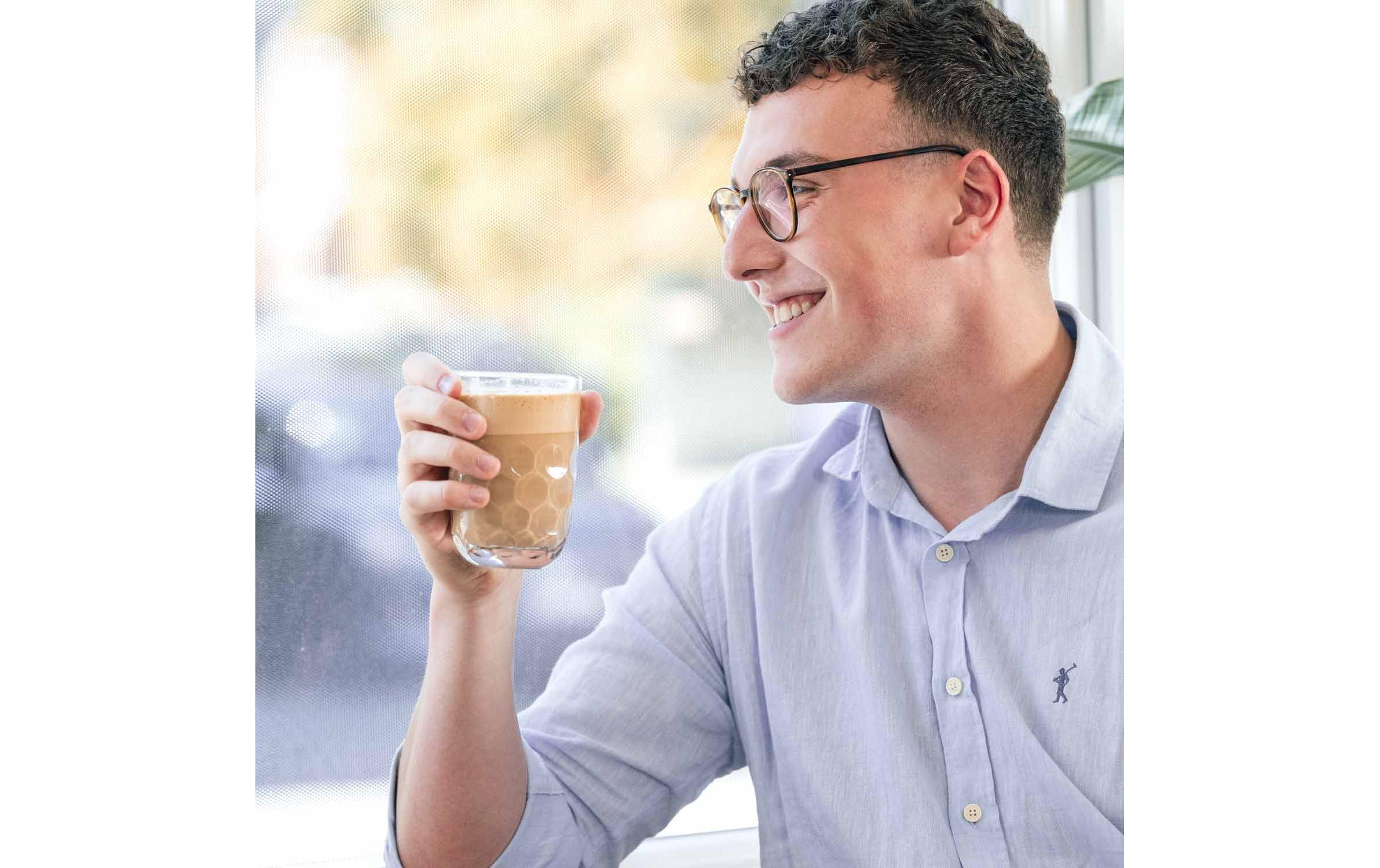 Cappuccino Becher Gocce 1 380 ml, 2 Stück, TransparentCappuccino-/Kaffeetasse für Heissgetränke