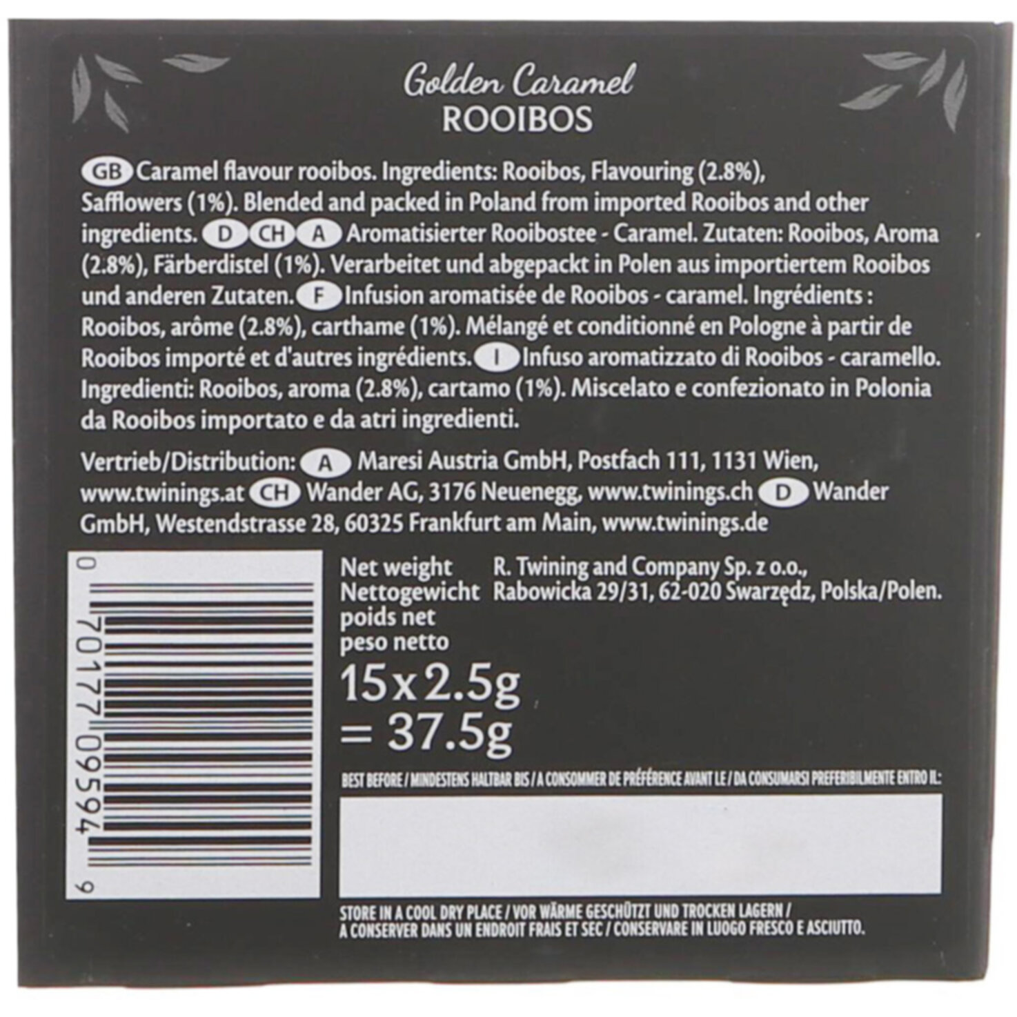 Twinings Golden Caramel Rooibos 15 Portionen