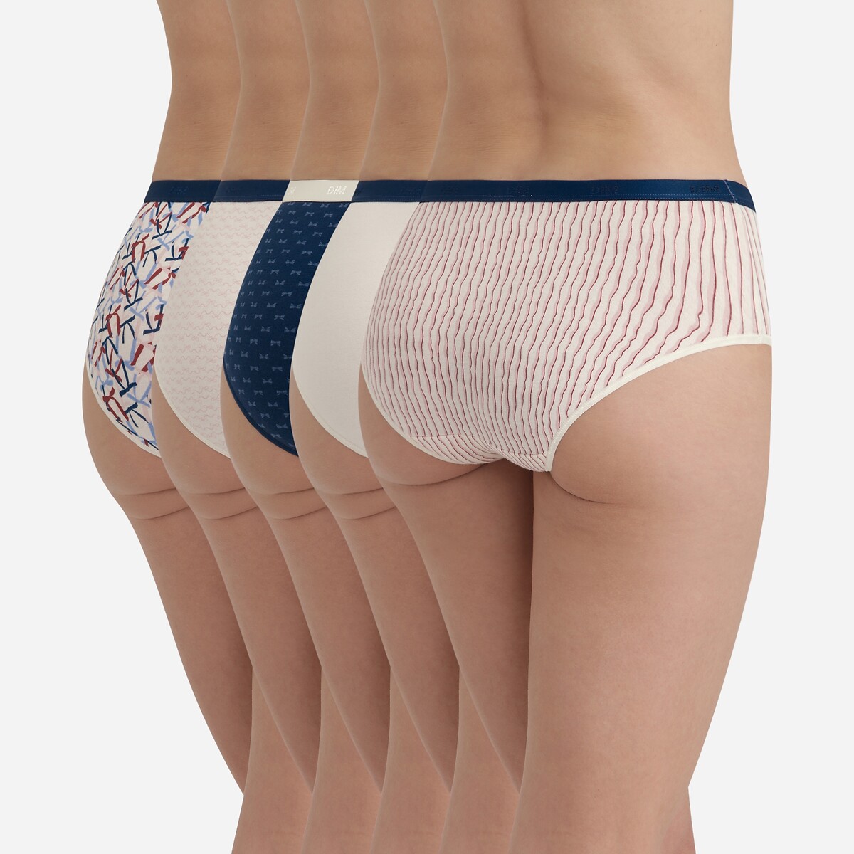 DIM<br>Conjunto de 5 cuecas boxer de algodão com bolso