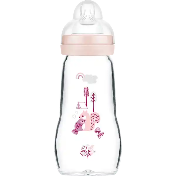 Feel Good Glass Bottle 260 ml 0+ Monate Vogel & Eichhörnchen