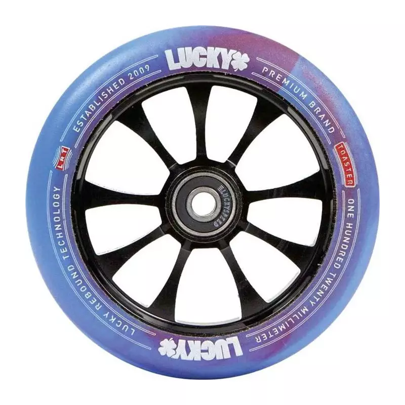 Lucky Toaster 120mm Roues Trottinette Red/Blue Swirl 120mm