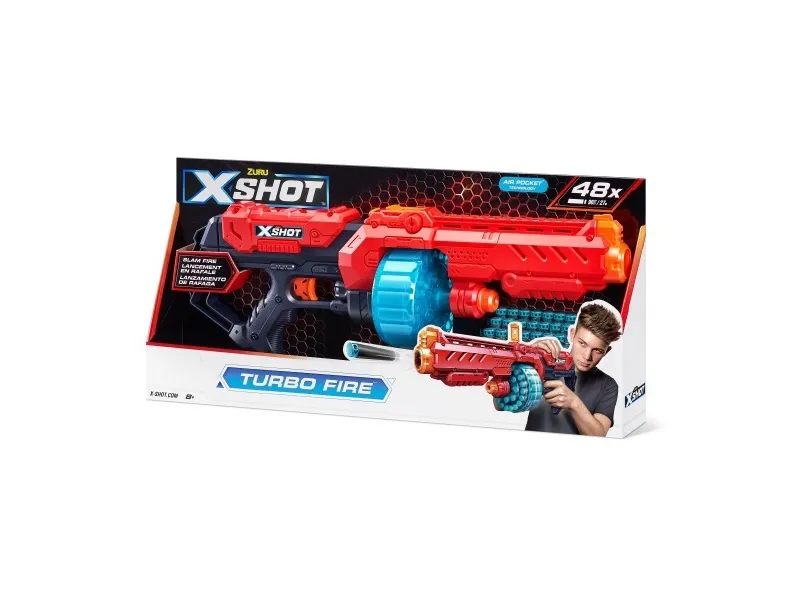 X-Shot Excel Turbo Fire Foam Dart Blaster with Slam Fire