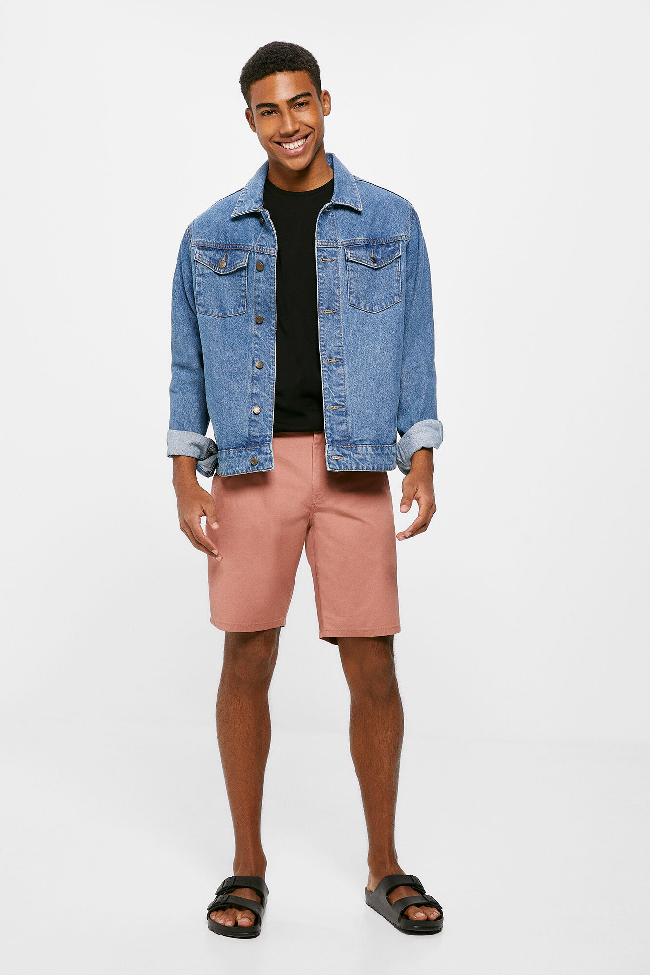 Bermuda chino leve - rosa