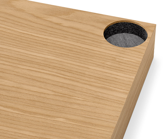 »CN3« Deckplatte mit Echtholzfurnier, Eiche hell, Breite 77 cm