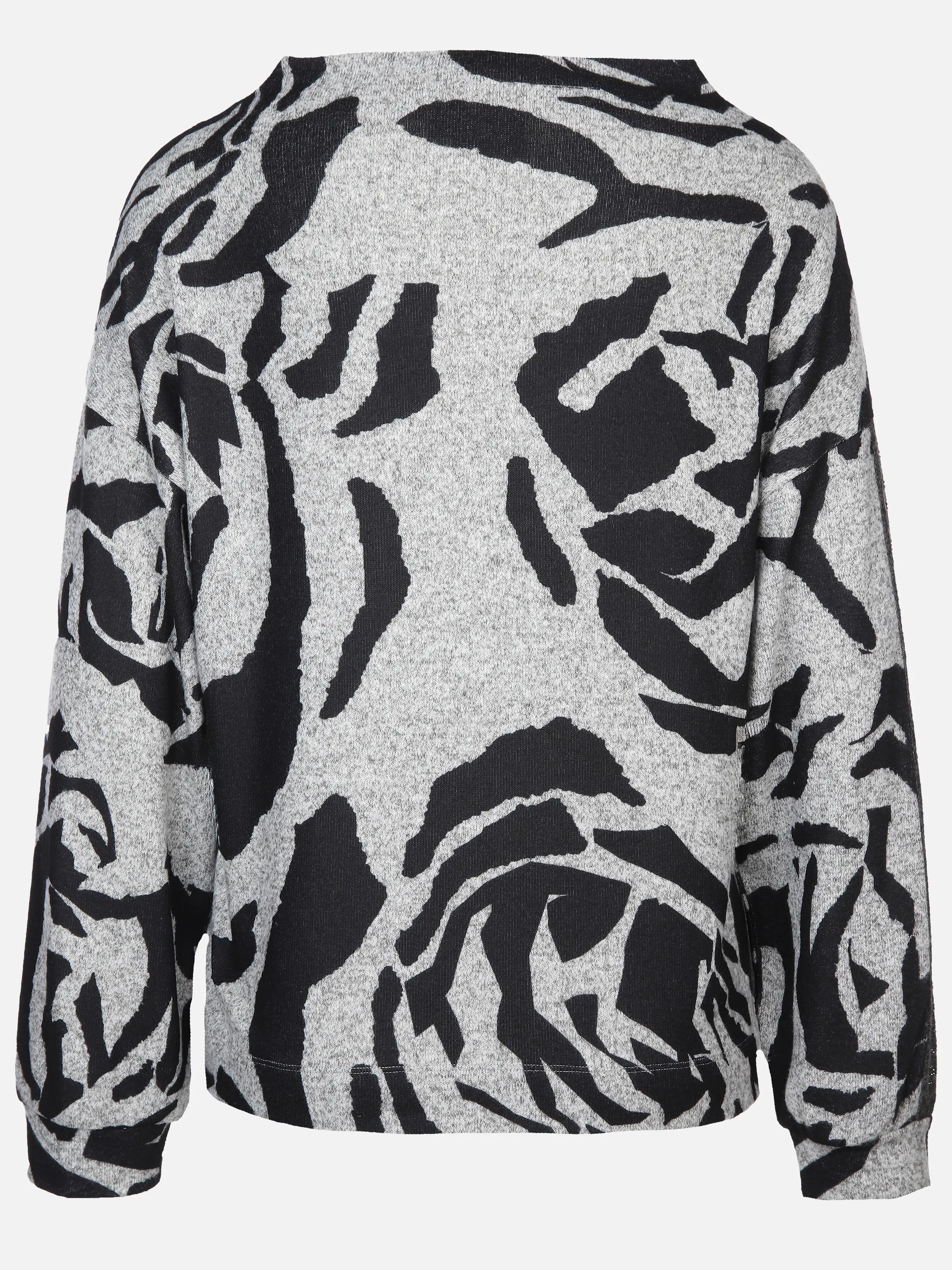 Damen Flauschshirt mit Strassverzierung auf einem Ärmel