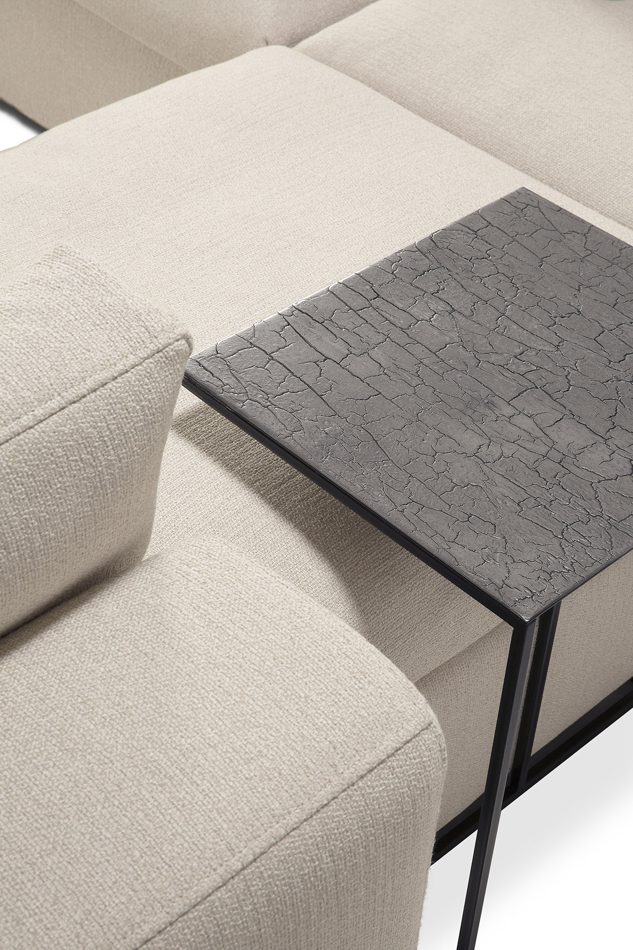Mellow sofa - footstool - off white