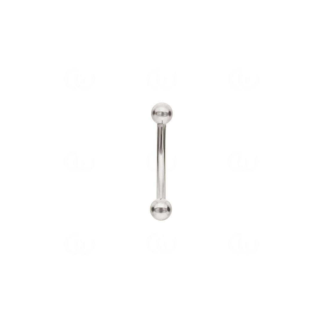 Bauchpiercing 750/18 K Weissgold Kugel
