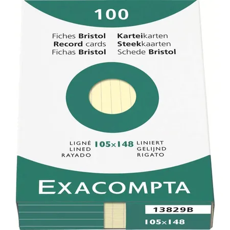 Exacompta 13829B Karteikarten, gelb