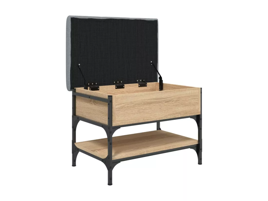Banc à chaussures chêne sonoma 62x42x45 cm bois d'ingénierie