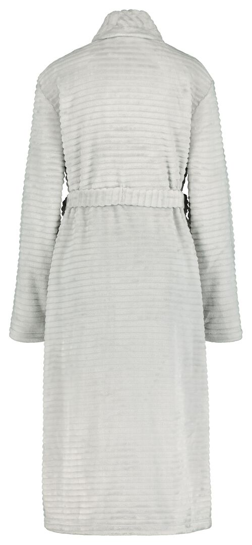 peignoir long femme en polaire gris