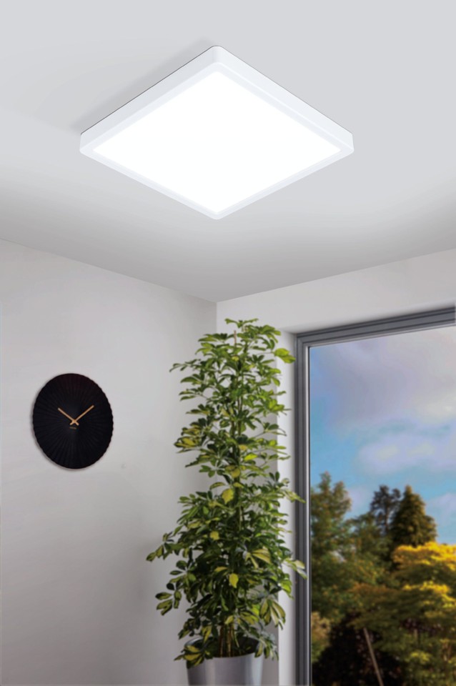 EGLO - Fueva-Z plafond hvid 28,5x28,5 - TW - Zigbee, Bluetooth