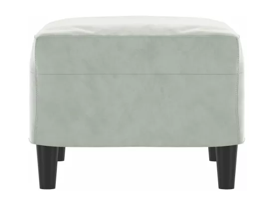 Repose-pied Gris clair 60x50x41 cm Velours