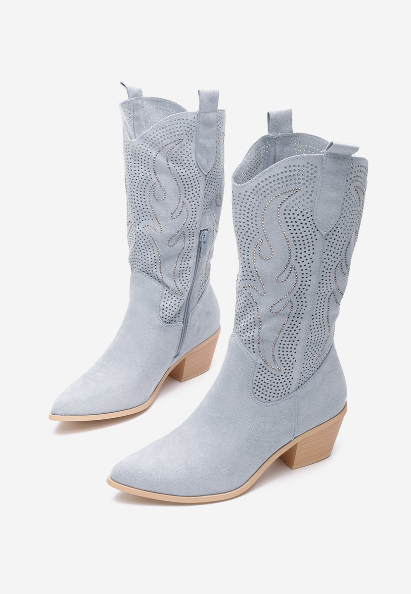 Bottes cowboy femme bleues Nanette