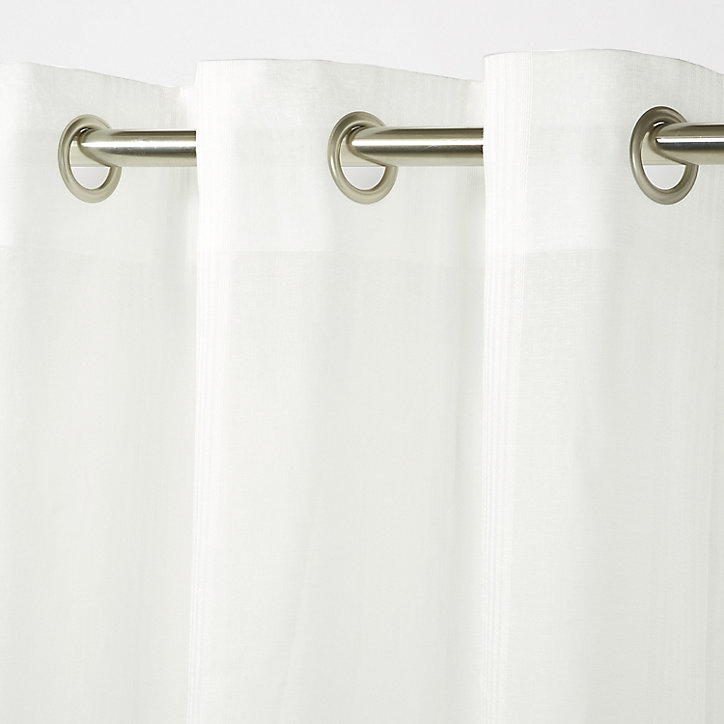 Voilage GoodHome Lota blanc l.140 x H.260 cm