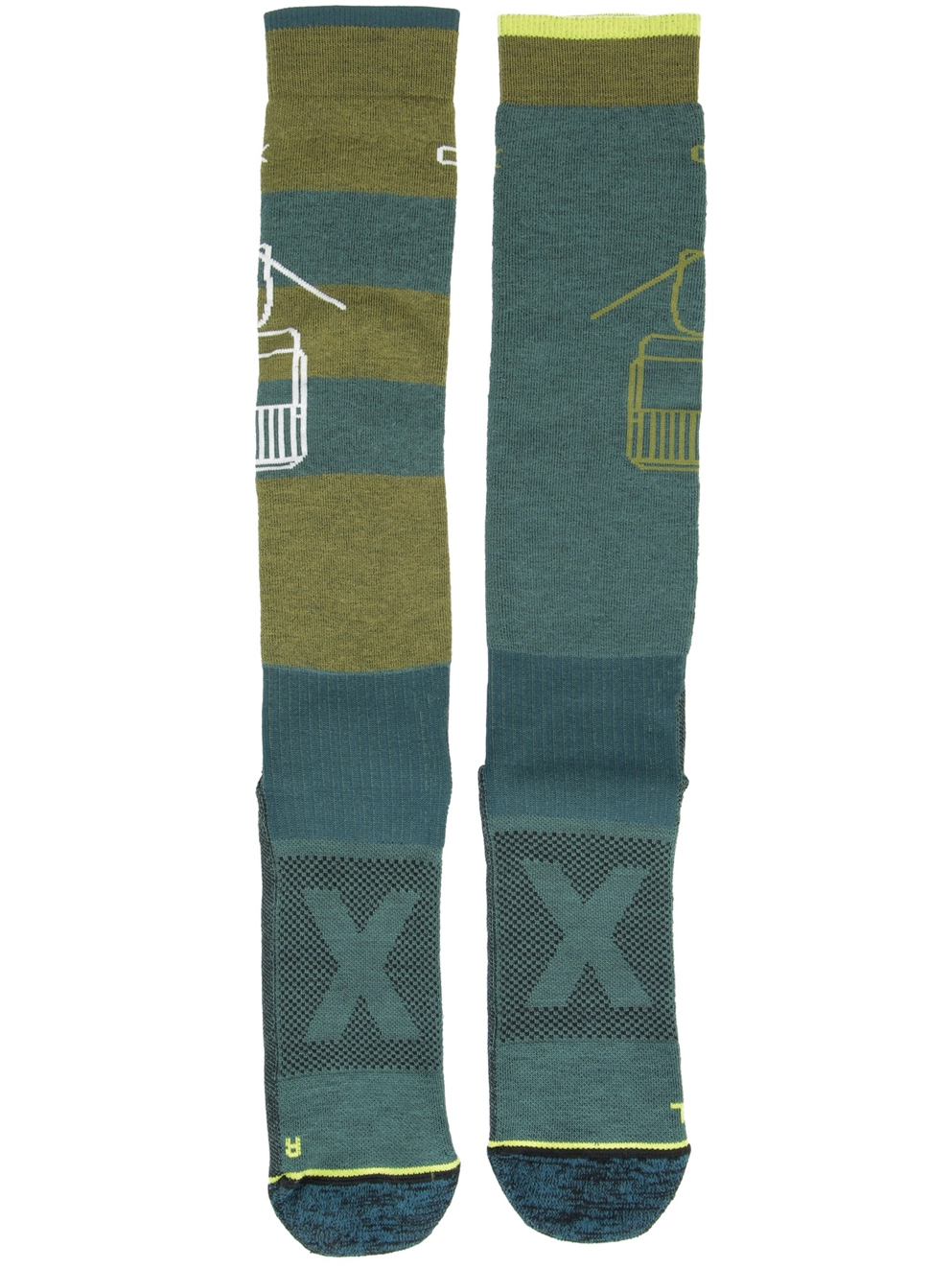 Ortovox Free Ride Long Tech Socks green moss