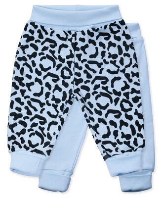 Tiny Treasure Willow Bukse 2-Pack, Baby Blue/Leo