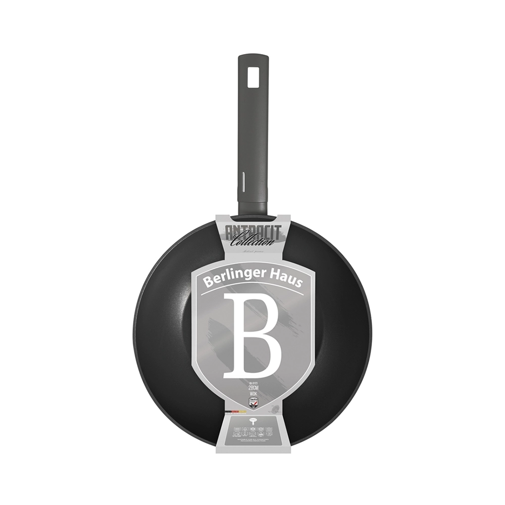 Berlinger Haus Wok Bratpfanne Ø 28 cm Anthracite Collection