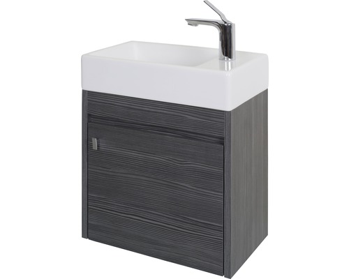 Basano gastenbadkamermeubelset Cosenza antraciet 54x45x28 cm incl. wastafel