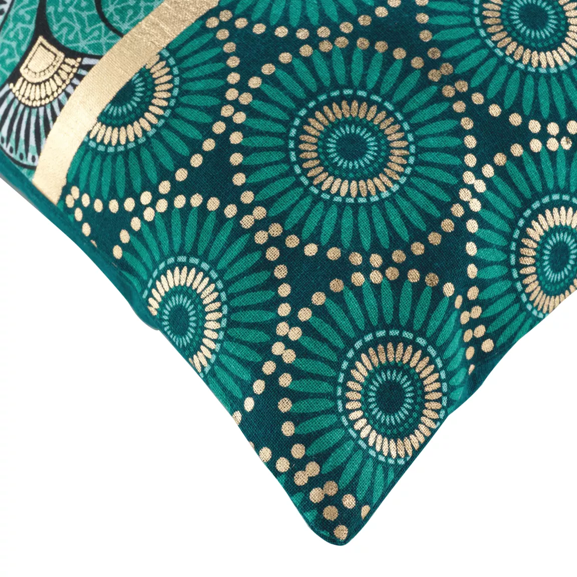 Housse de coussin coton (40 x 40 cm) Lasco Verte