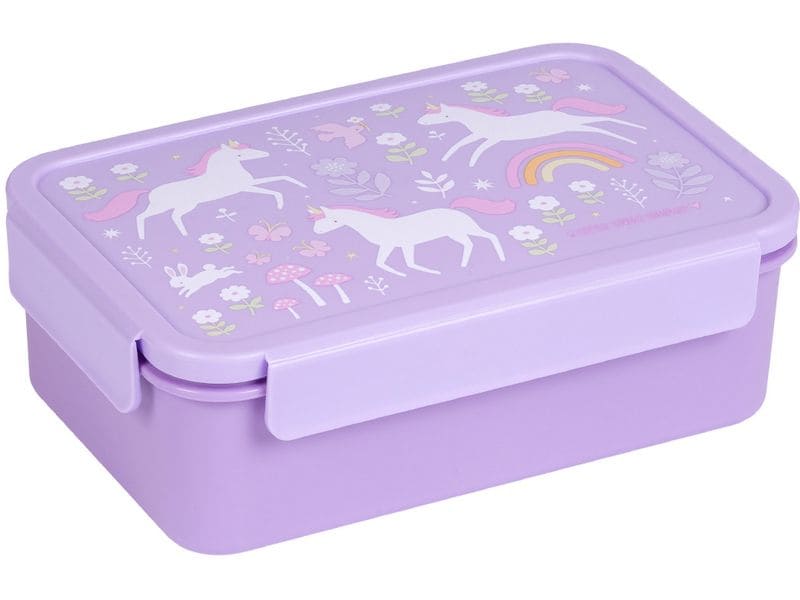 A Little Lovely Company Lunchbox Einhorn Weiss Kinder Znünibox mit herzigem Motiv