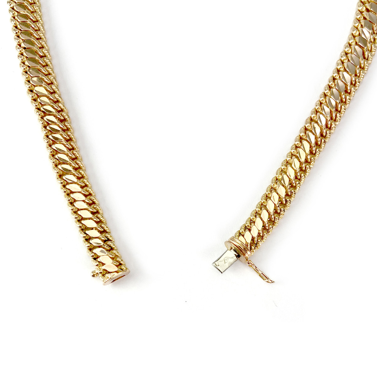 Collier d'occasion or 750 maille fantaisie