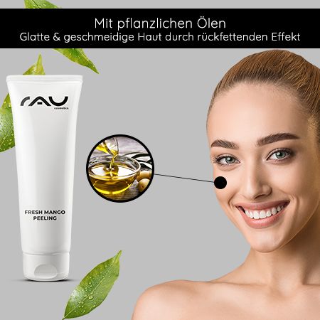 RAU Cosmetics Fresh Mango Peeling - sanftes, enzymatisches Peeling mit Mango-Duft