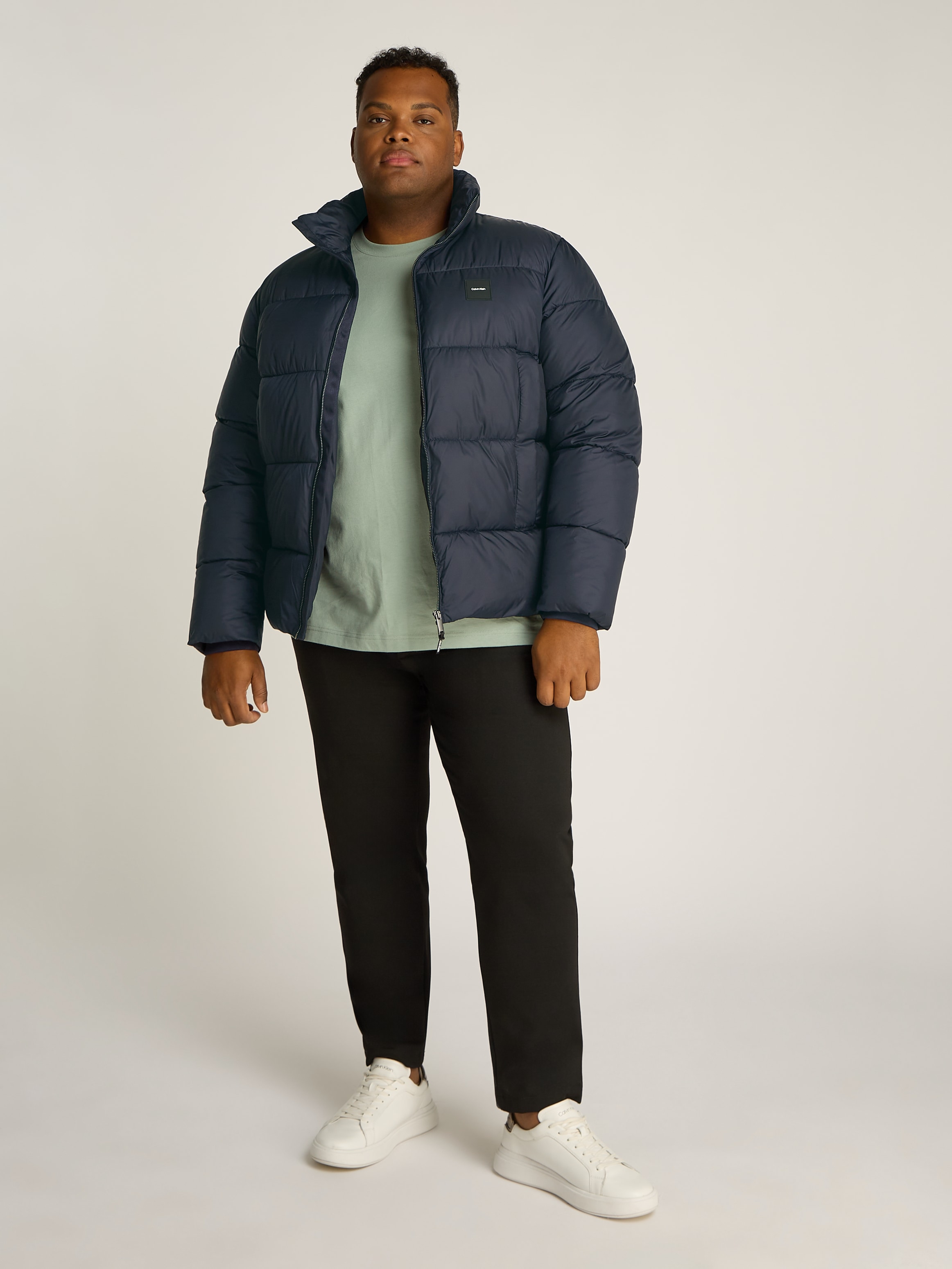 Calvin Klein Big&Tall Steppjacke »BT_QUILT PUFFER MW« in Grossen Grössen mit Logopatch