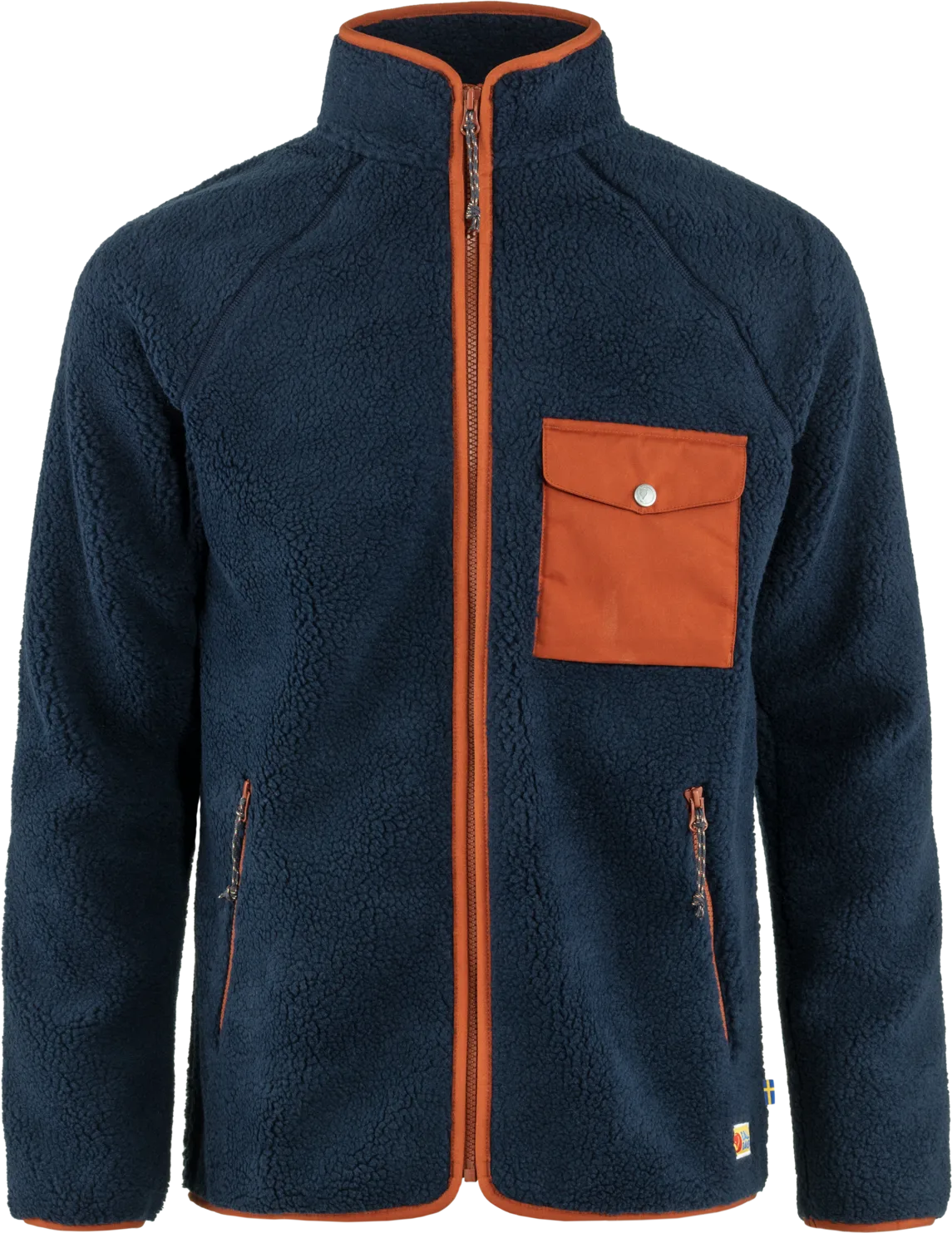 Fjällräven Men's Vardag Pile Fleece Navy-Autumn Leaf