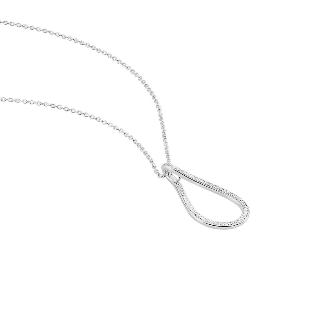 Collier Netta Argent Blanc Oxyde De Zirconium