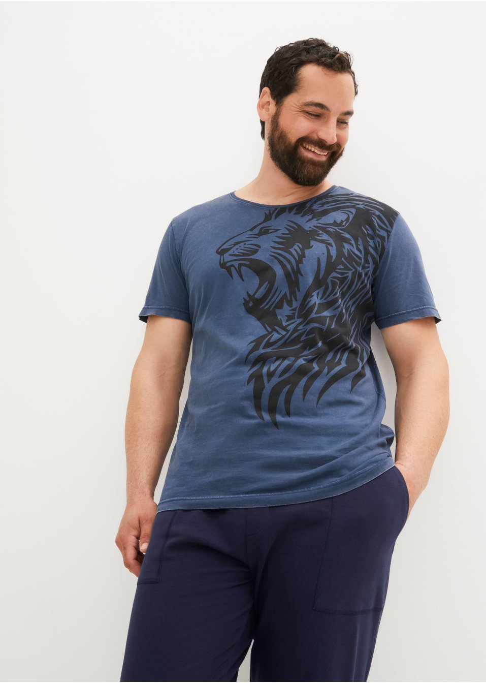 T-shirt en coton facile d'entretien, Slim Fit