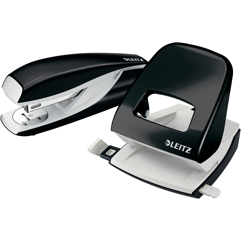 Leitz Locher- & Heftgeräte-Set NeXXt WOW 5095, schwarz