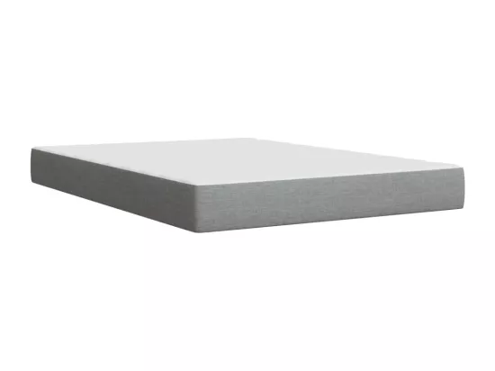 Sommier à lattes de lit avec matelas Gris clair 160x200cm Tissu