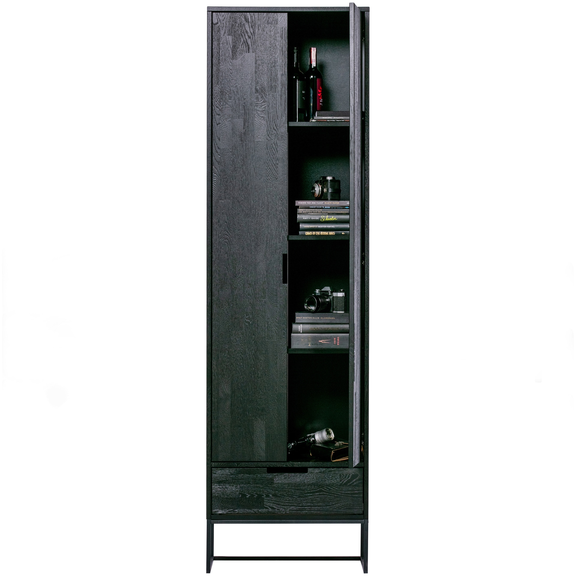 Schrank SILAS 60 x 210 cm Esche schwarz